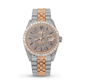Rolex Datejust Diamond Bezel Watch 36mm Blue Index Dial | 13.10ct
