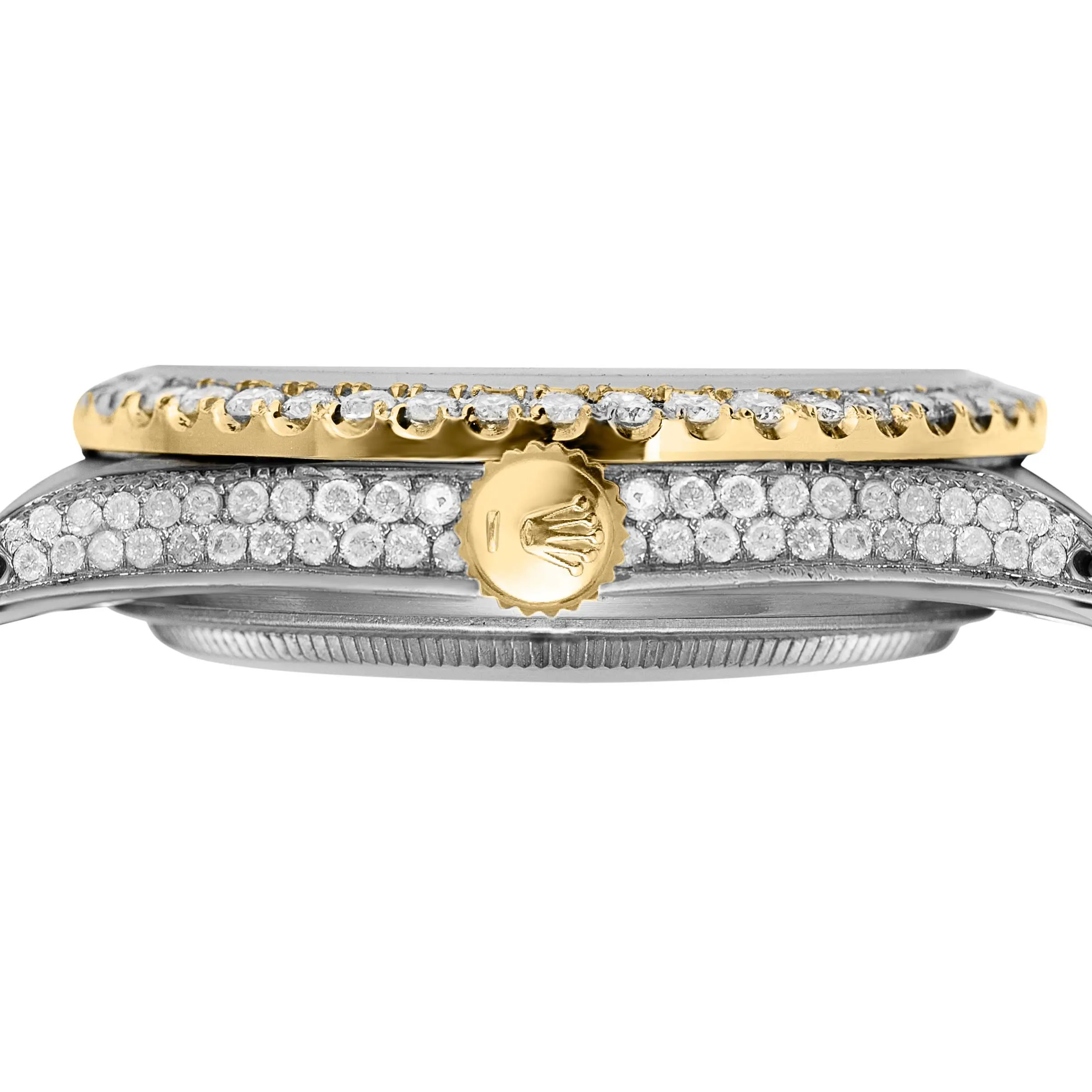 Rolex Datejust Diamond Bezel Watch 36mm Champagne Roman Dial | 11.40ct