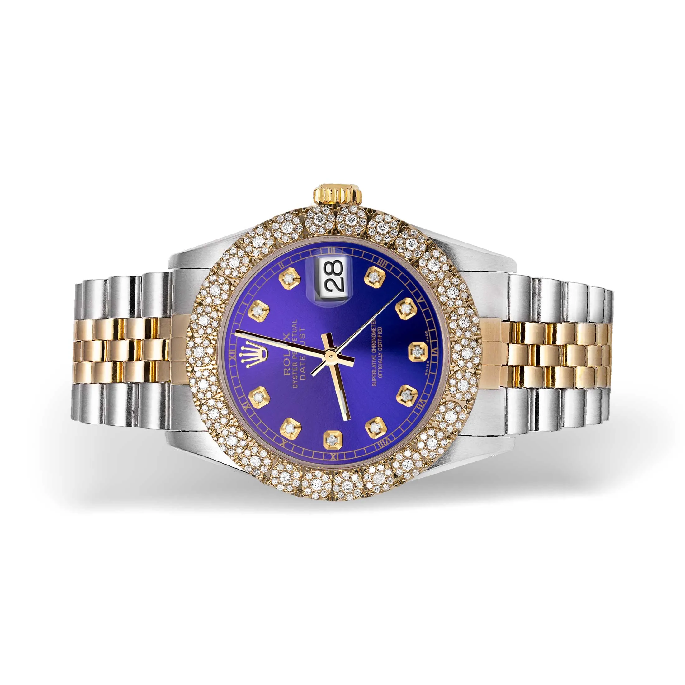 Rolex Datejust Diamond Bezel Watch 36mm Midnight Blue Dial | 2.20ct