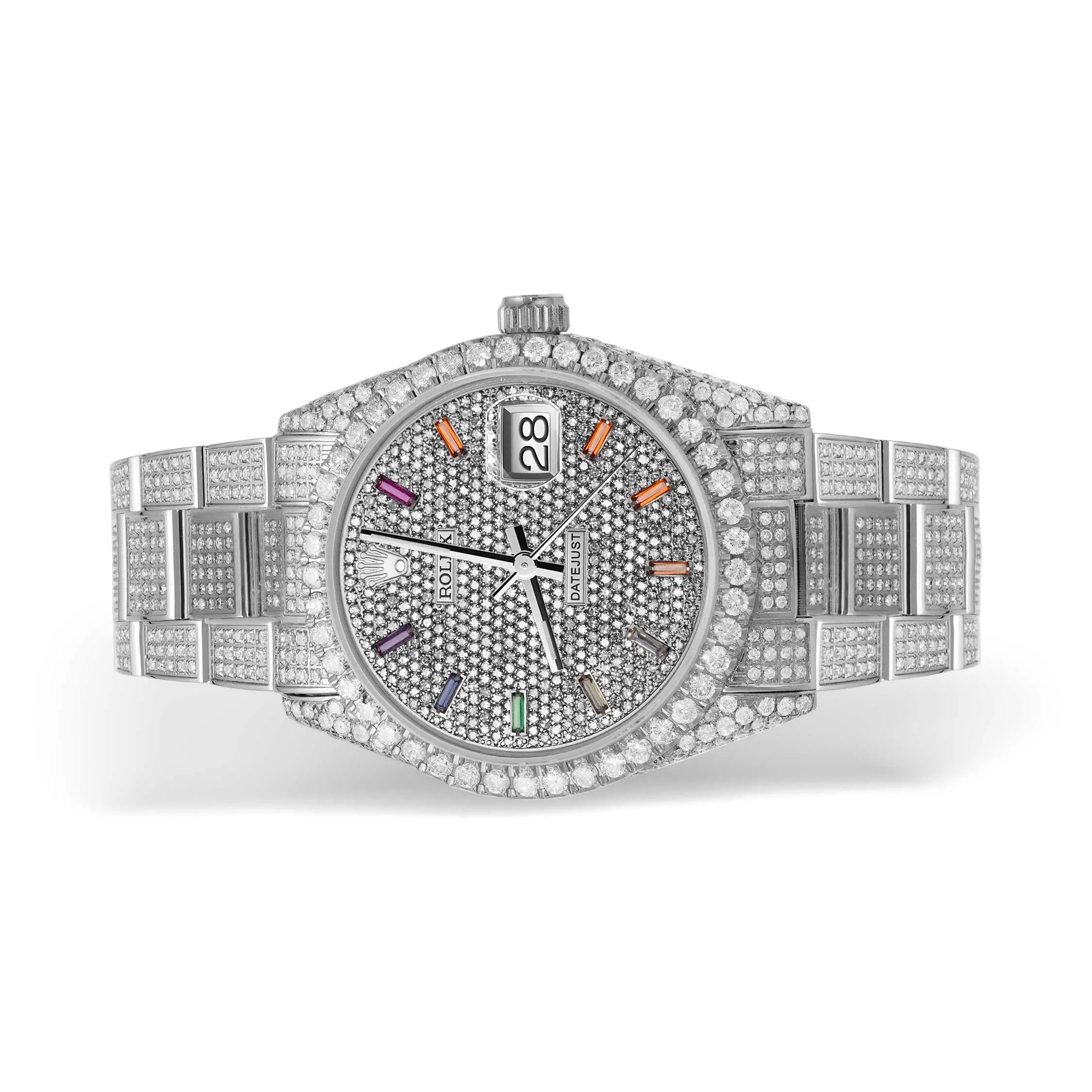 Rolex Datejust Diamond Bezel Watch 36mm Rainbow Dial | 11ct