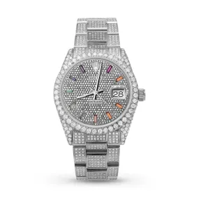 Rolex Datejust Diamond Bezel Watch 36mm Rainbow Dial | 11ct