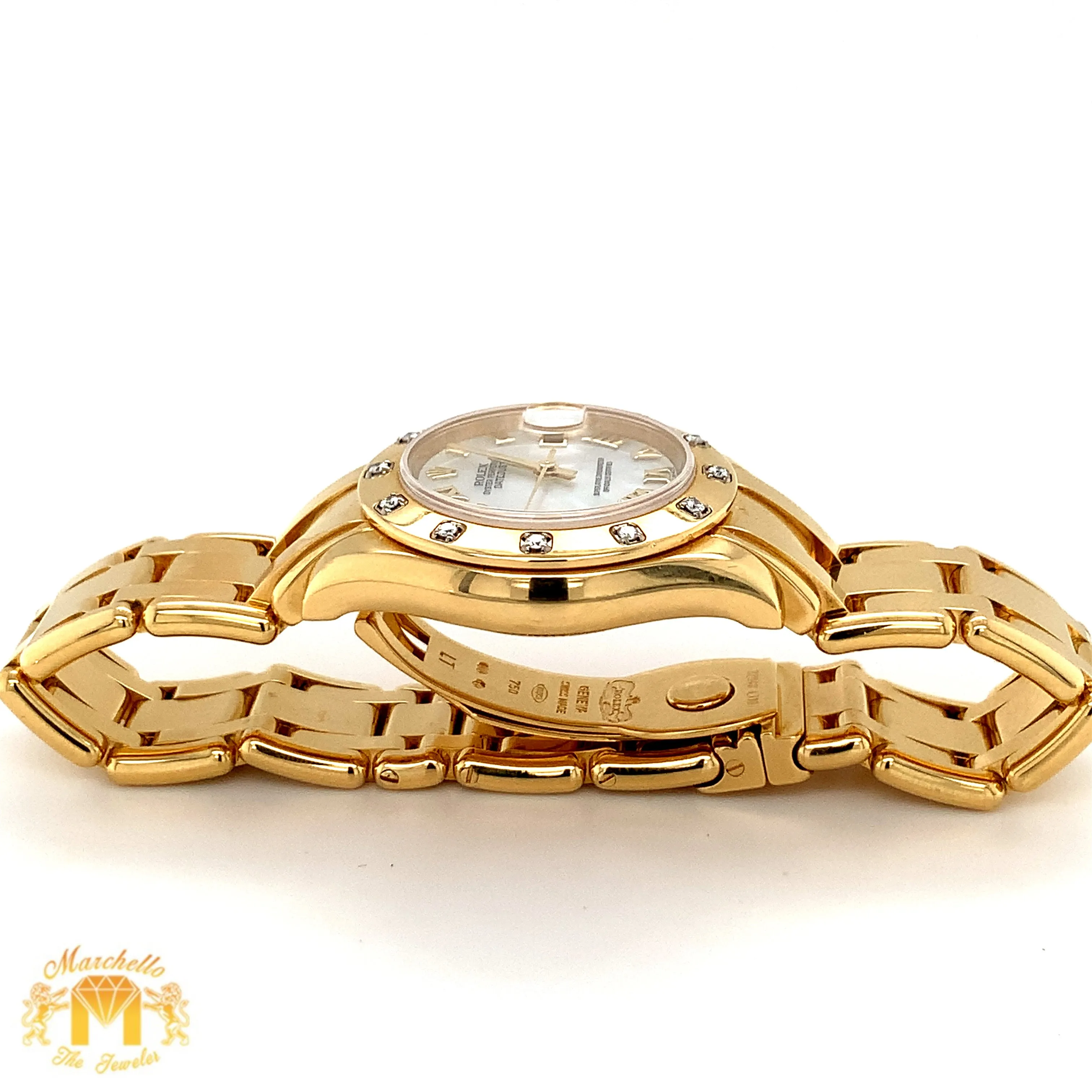 Rolex Datejust Ladies`Yellow Gold Diamond Watch (Mother of Pearl ( MOP ) dial)