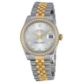 Rolex Datejust Lady 31 Silver Diamond Dial Steel and 18K Yellow Gold Jubilee Watch 178383SDJ