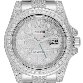 Rolex GMT-Master II Stainless Steel Custom Diamond Set Watch 116710LN