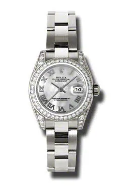 Rolex Lady Datejust 26 Mother of Pearl Dial 18K White Gold Oyster Bracelet Automatic Watch 179159MRO