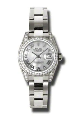 Rolex Lady Datejust 26 Mother of Pearl Dial 18K White Gold Oyster Bracelet Automatic Watch 179159MRO