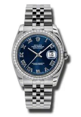 Rolex Oyster Perpetual Datejust 36 Blue Dial Stainless Steel Jubilee Bracelet Automatic Men's Watch 116244BLRJ