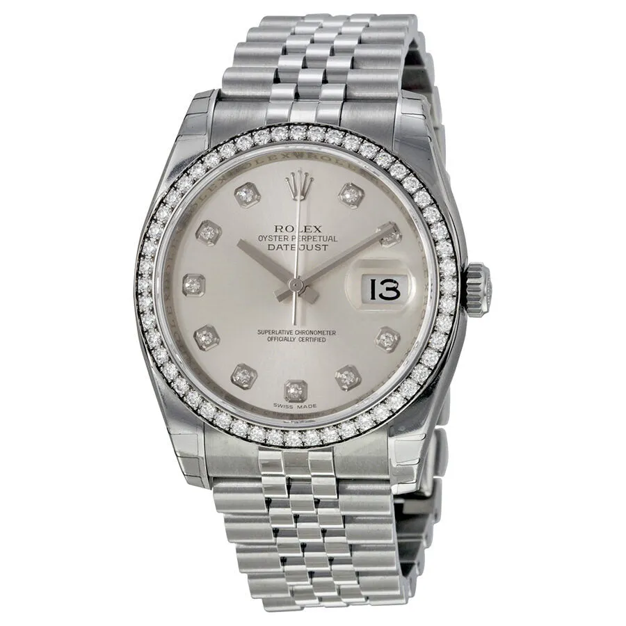 Rolex Oyster Perpetual Datejust 36 Silver Dial Stainless Steel Jubilee Bracelet Automatic Ladies Watch 116244SDJ