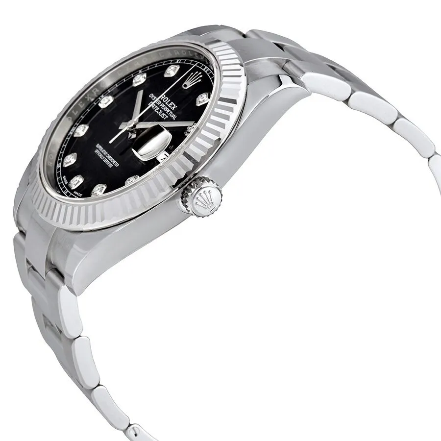 Rolex Oyster Perpetual Datejust Black Diamond Dial Men's Watch 126334BKDO