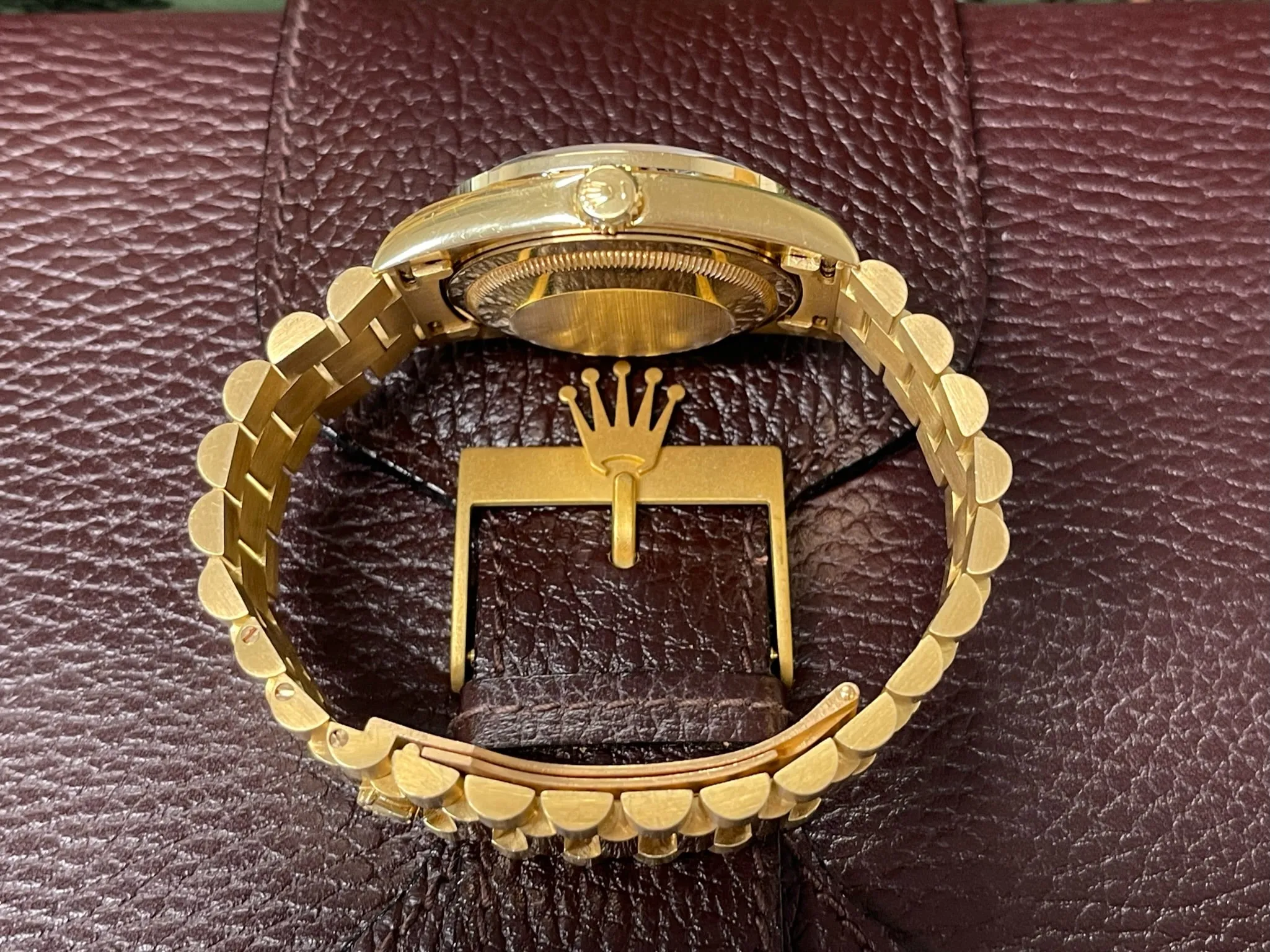 Rolex Presidential 36mm Day Date 18238 (Double Quickset) Refinished White Mother of Pearl Diamond Dial Custom Diamond Bezel Mint