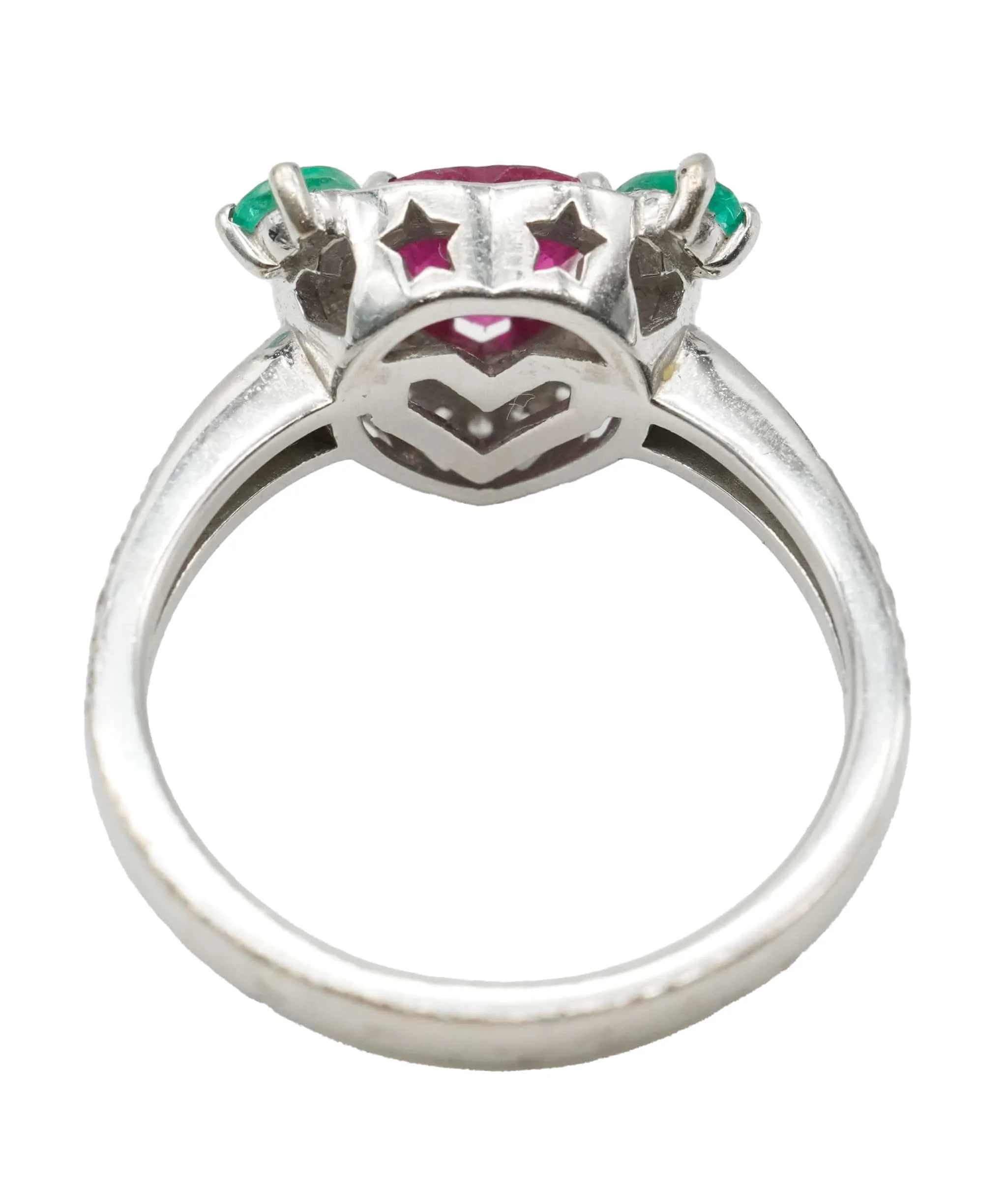 Ruby Emerald & Diamond Ring  AGC1665