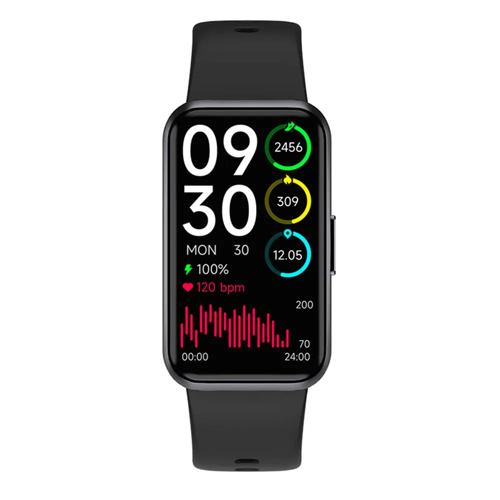 Smart Sports Bracelet Water-Resistant Smart Watch Heart Rate Fitness Tracker Oxygen Monitor Black
