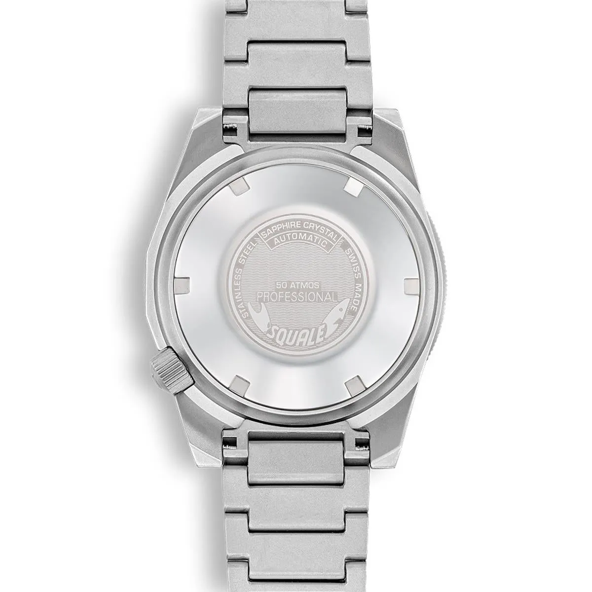 Squale 1521 Satin Blasted Steel Case - Blue Dial on Bracelet