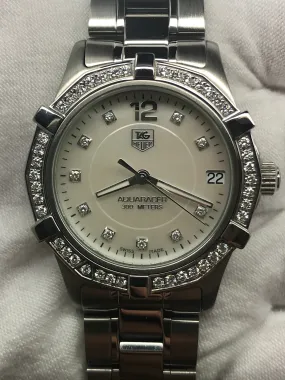 TAG Heuer Aquaracer WAF1313 MOP Diamond Dial Quartz Women's Watch