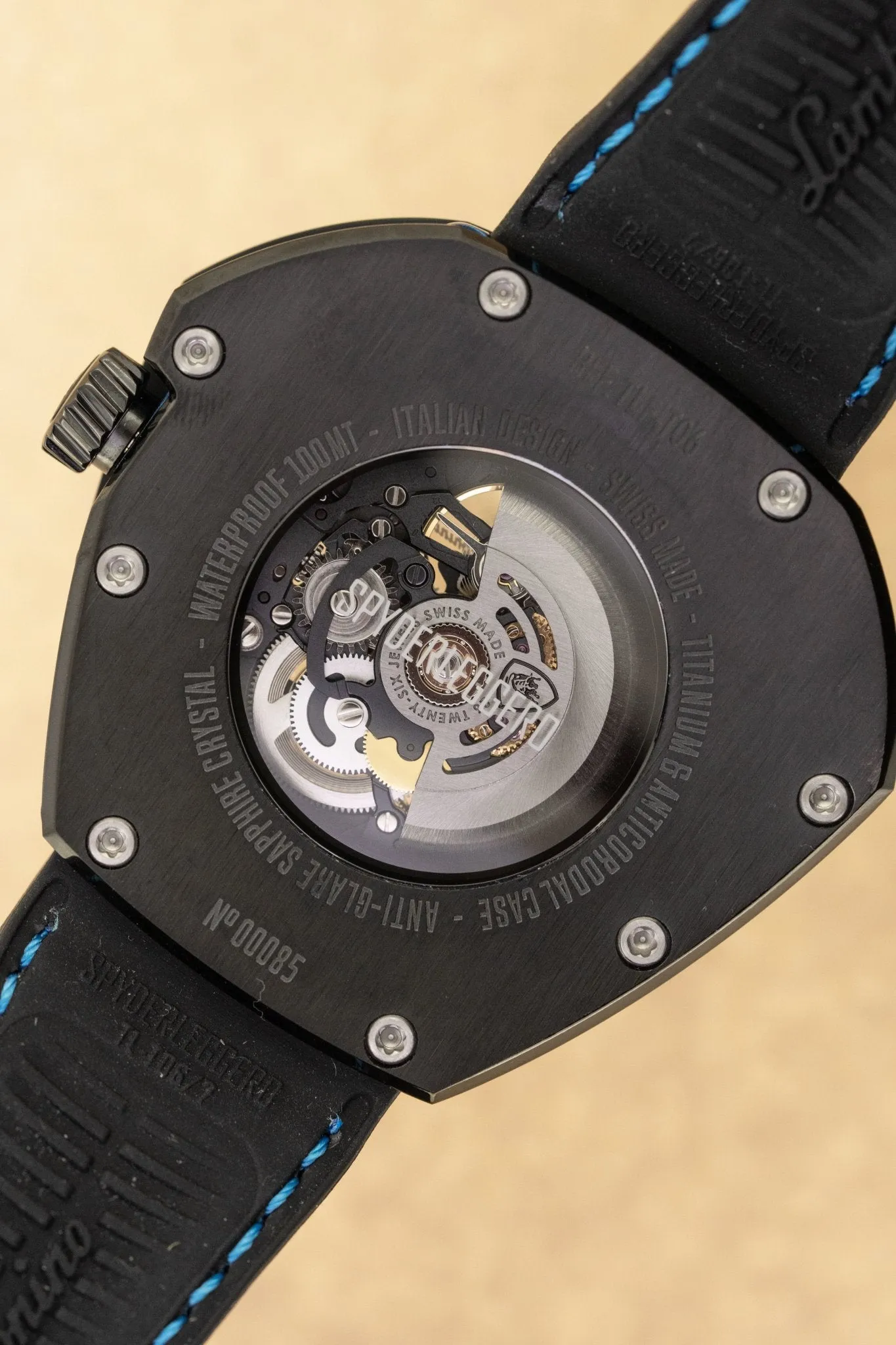 Tonino Lamborghini Spyderleggero Skeleton Watch Blue TLF-T06-4