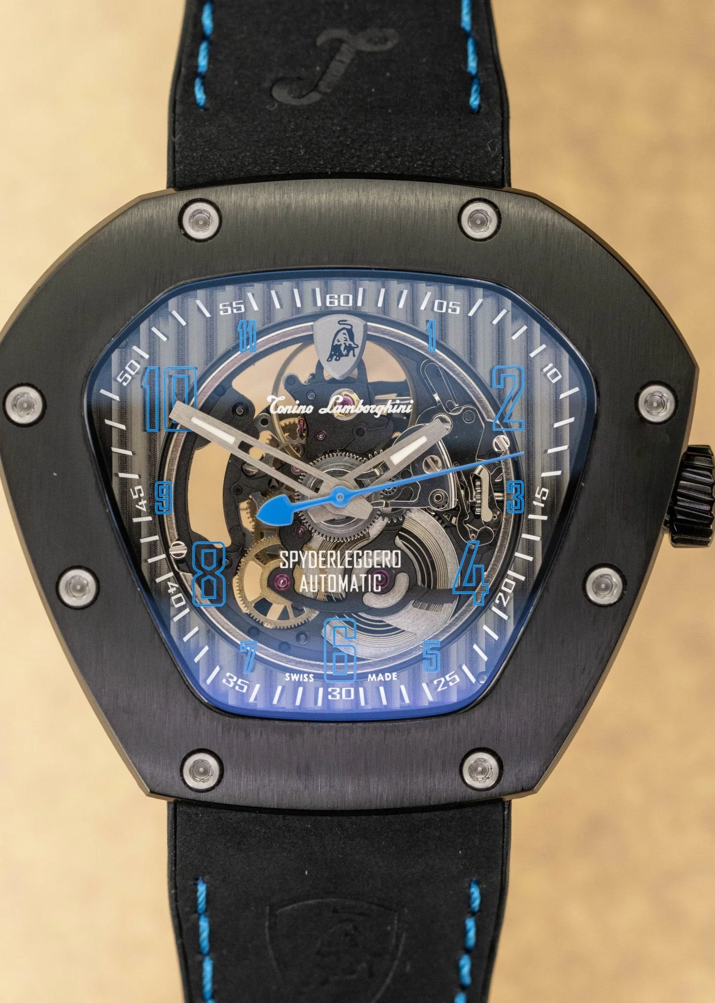 Tonino Lamborghini Spyderleggero Skeleton Watch Blue TLF-T06-4