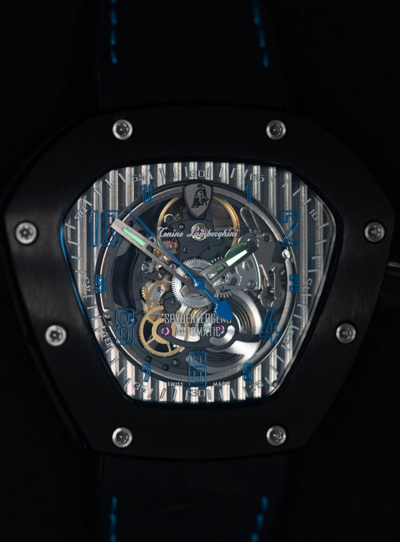 Tonino Lamborghini Spyderleggero Skeleton Watch Blue TLF-T06-4