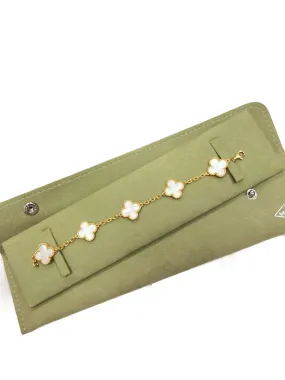 Van Cleef & Arpels Vintage Alhambra 5-Motif MOP YG Bracelet SKC1721