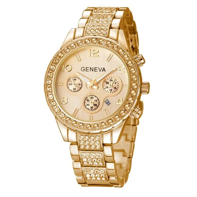 Womens Luxury Quartz Gold Watches