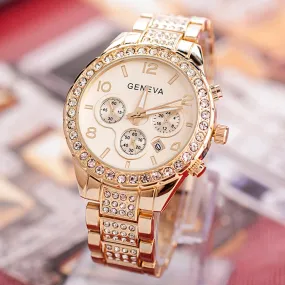 Womens Luxury Quartz Gold Watches